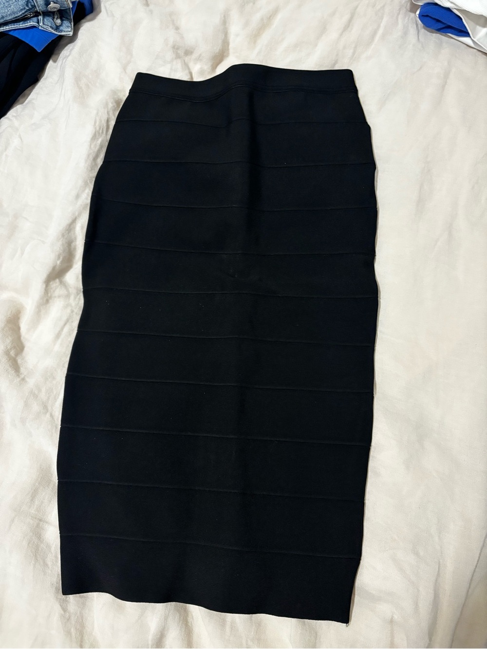 Ten by Babaton Black Ribbed Pencil Skirt - Women's size small